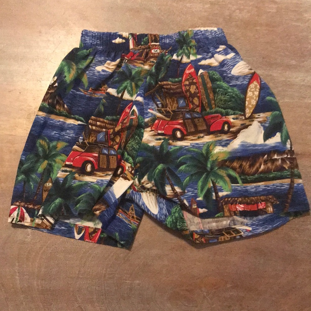 Tropical- surf themed baby shorts